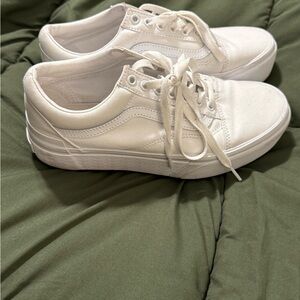 Vans White Platform Women's Shoes